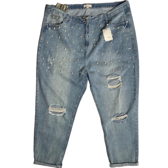 Stay Chic Distressed Ripped Skinny Jeans - Picture 1 of 7